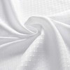 EurCross White Waffle Shower Curtain,Heavy Duty Polyester Water-resistant Machine Washable