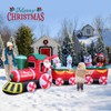 12 FT Christmas Inflatable Train with Santa Claus Holiday Decoration
