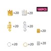 160pcs Anillos para Trenzas para el Cabello Anillo para Rastas