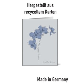 the lazy panda card company 12 Abstract Flowers Sympathy Cards with Envelopes - Made from Recycled Paper: Orchid, Poppies, Lotus Flowers, Tulips