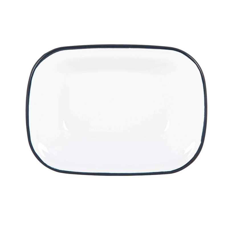 Argon Tableware White Enamel Pie Dishes - Metal Outdoor Camping