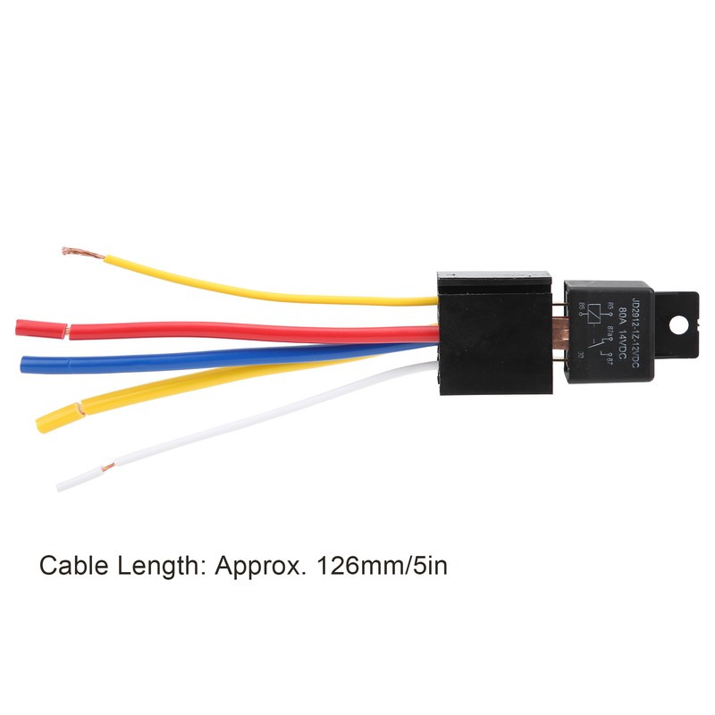 3pcs DC12V 80A LED Flasher Relay Waterproof Shockproof 5‑Pin Car