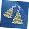 ABOOFAN 3sets Gold Earrings Women Christmas Ornaments Xmas Eardrop Jewelry