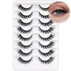 Fyonas Cat Eye Lashes Wispy False Eyelashes 5-14mm Short Fake