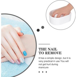 YARNOW Cuenco para Remojar Uñas Acrílico Blanco, Cuenco de Manicura, Herramienta para Limpieza y Suavizado de Uñas en Casa