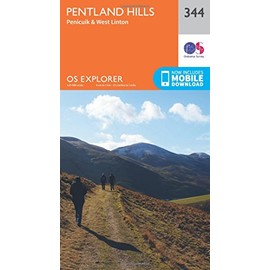 Pentland Hills Map | Peniciuk & West Linton | Ordnance Survey | OS Explorer Map 344 | Scotland | Walks | Hiking | Maps | Adventure