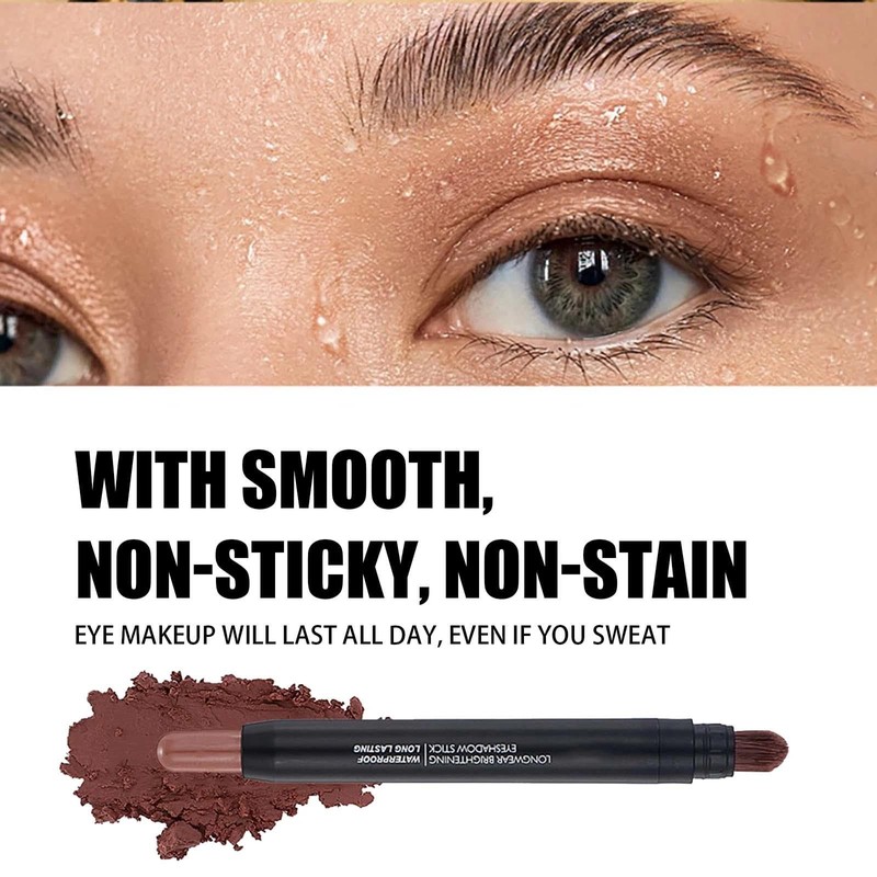 Matte Brown Eyeshadow Stick - Waterproof & Long-lasting Eye Shadow