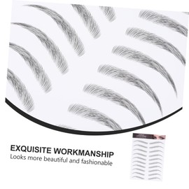 NOLITOY Natural Look False Eyebrows Stickers 12 Sheets Waterproof Easy to Apply Instant Full Brows Essential for Women's Makeup Collection