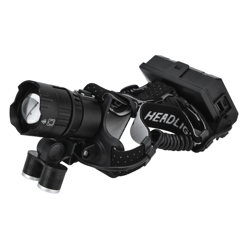 XHP160 Strong Headlight USB Charging Adjustable Waterproof Head Mounted Telescopic