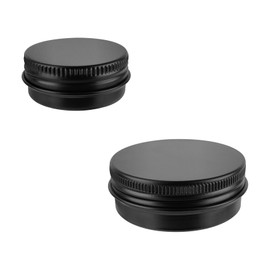 2 Pack Aluminum Tin Cans 1/2 Oz Tin Jars Containers with Screw Lids for Cosmetic Lotion Bars Candles