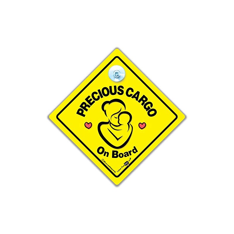 Precious Cargo On Board Car Sign Suction Cup Car Window