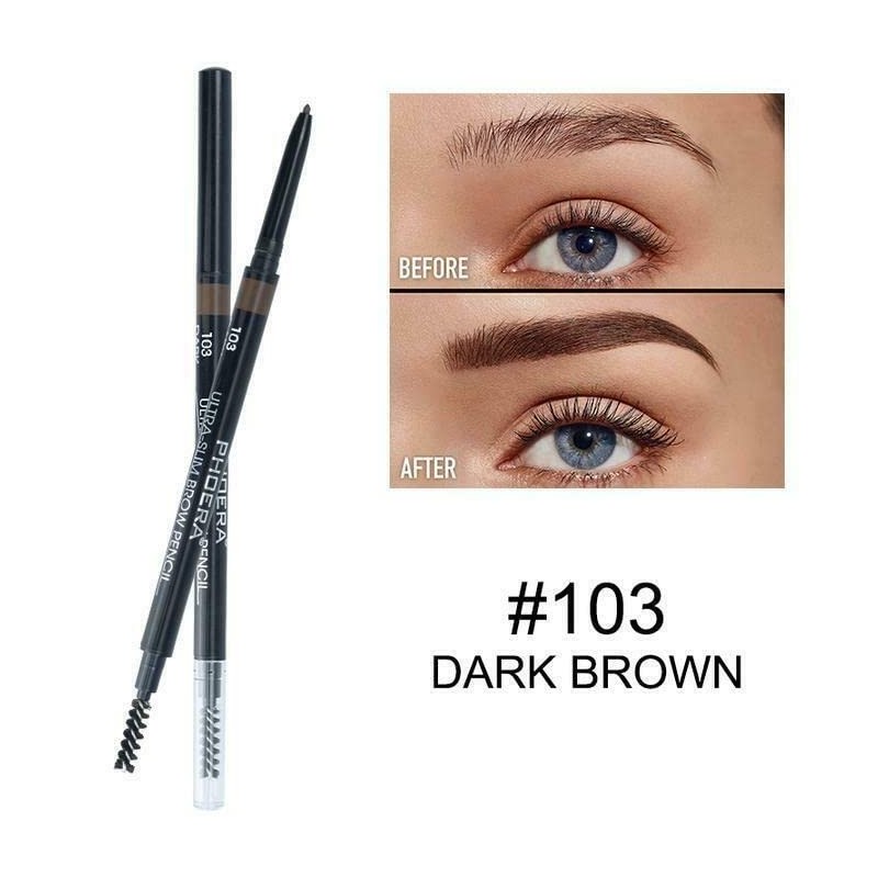 PHOERA Ultra Slim Eyebrow Liner Pencil With Brow Brush AQUAPURITY