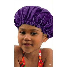 Donna Gorro Ducha Niños Baño Reutilizable Impermeable Plástico Banda Elástica Mujer Morado