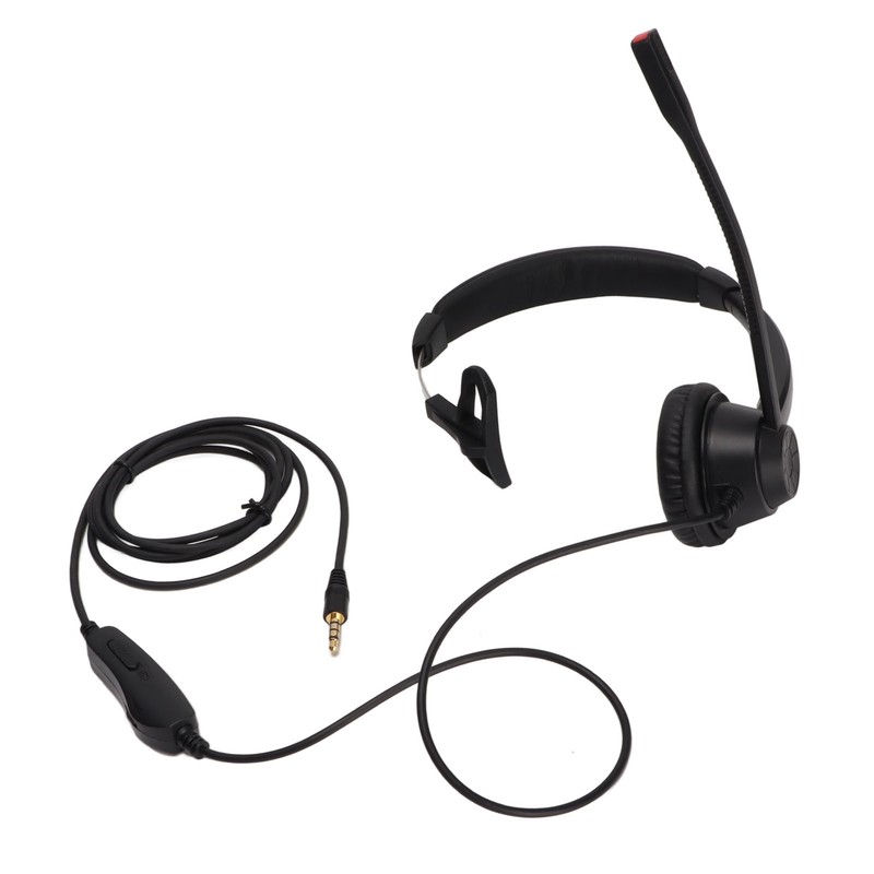 Telephone Headset Clear Comfortable Plug and Play Monaural Traffic Headset