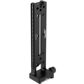 Haoge LVR-200CP Double Dovetail Plate 200mm Vertical Rail with 90 Degree Quick Release Clamp Fits Arca-Swid Tripod Ball Head Panoramic Panoramic Clamp