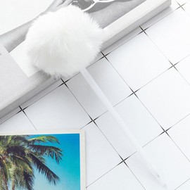 Operitacx Pompom Ballpoint Pen 6pcs Cute Pen Fluffy Ball Pens Plush Pens Kawaii Fancy Pen Fuzzy Pen Macaron Color Ballpoint Pompom for Office School Stationery