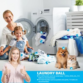 PeliZen 12 Pcs Pet Hair Remover for Laundry, Pet Hair Catcher, Washing Balls, Reusable Washing Machine Lint Paw Hair Catcher, Lint Balls for Washing Machine Dryer (Blue)