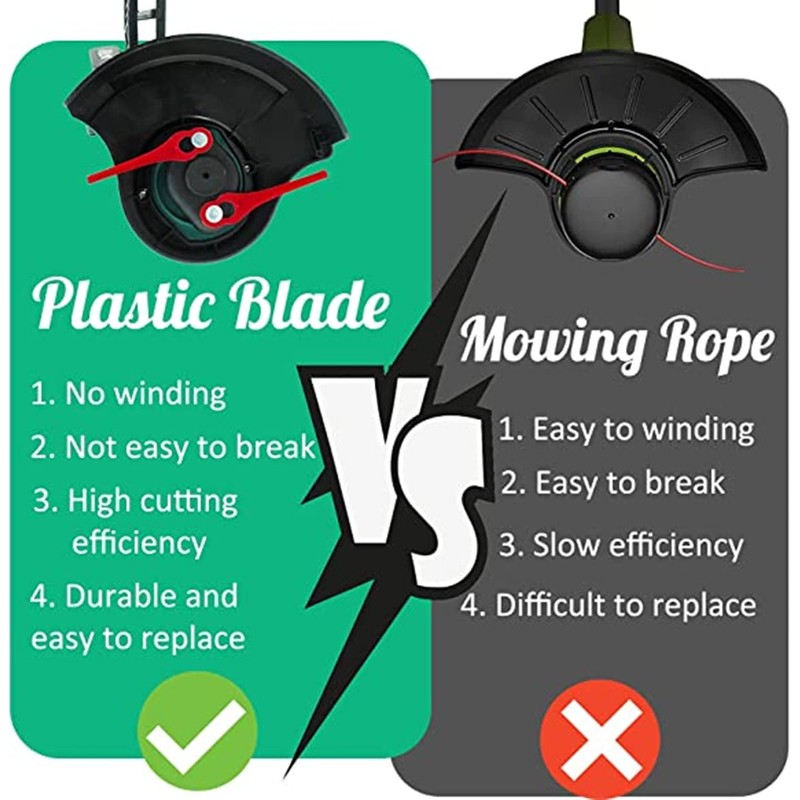 100 Pcs Plastic Grass Trimmer Blades, Cordless Strimmer Blades 83