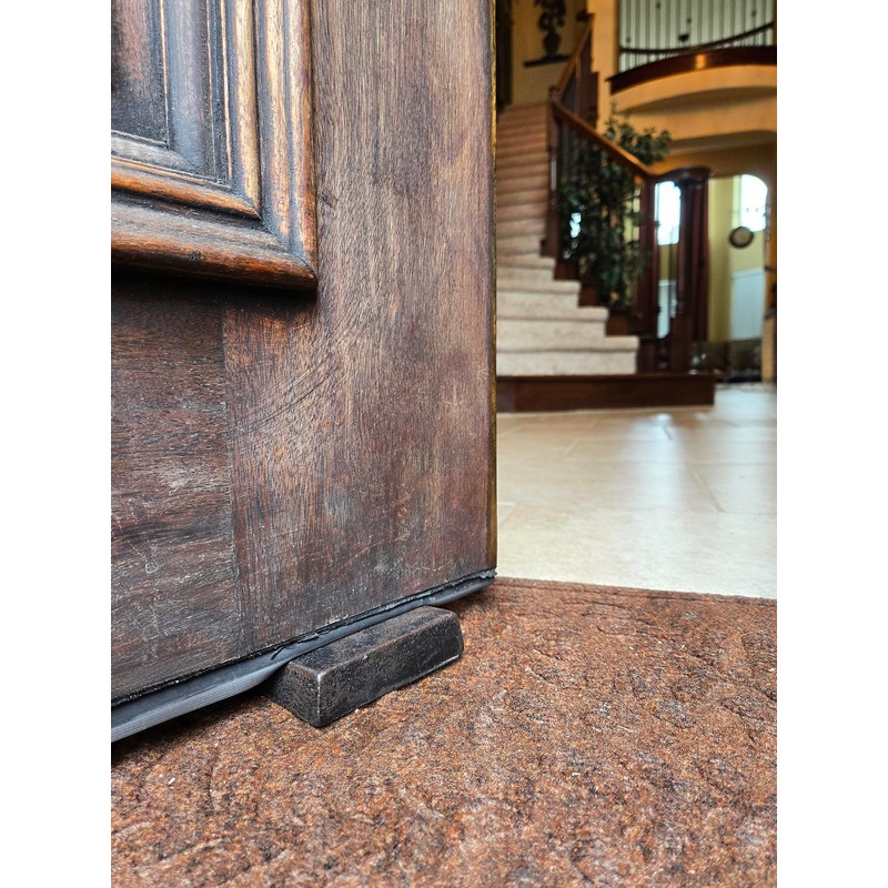 Lulu Decor, Cast Iron Wedge Door Stops, Antique Black Door