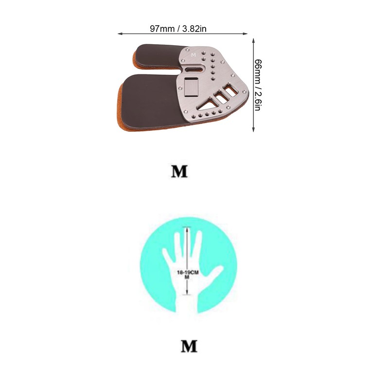 Leather Archery Finger Tab Protect Guard Recurve Bow Protector Shooting