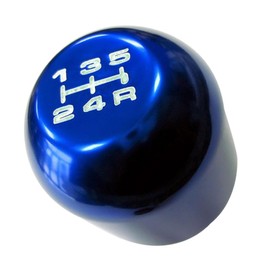 VMS RACING 12x1.25mm Threaded 5 Speed TYPE R Type S Shift knob in BLUE Billet Aluminum (No Adapters) m12x1.25 JDM Short Throw Manual Transmission Gear Shifter Compatible with Ford Mustang Focus