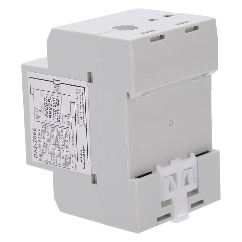 D52-2066 Household Watt-Hour Meter LCD Display Electricity Meter 6 Parameters