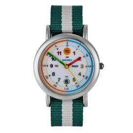 Amonev Time Teacher Watches (Green & White)