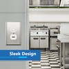LIDER Duplex Receptacle Metal Wall Plate, Stainless Steel Outlet Cover,