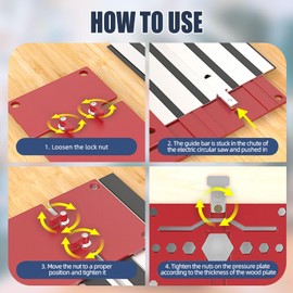 Track Saw Guide Rail Square for DeWalt, 340mm Track Saw Square, 90° Right Angle Track Saw Square for Precise Cuts