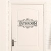 Bathroom Door Wall Sticker, Removable English Letter Signs, Decorative Decal