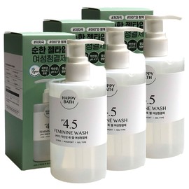 Happy Bath PH 4.5 Mildly Acidic Mugwort Gel Feminine Cleanser 300ml x 3 / 해피바스 PH 4.5 약산성 쑥 젤 여성청결제 300ml x3개