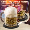 3 Pack Silicone Coasters for Drinks, Thickened Black Coasters with
