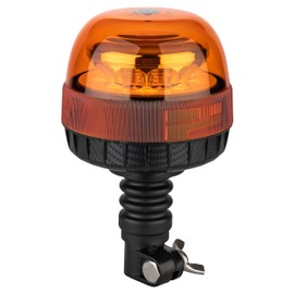 LED Beacon Warning Light 12 and 24 Volt with Rubber Base 24 Watt E4 ECE R65 R10 All-Round Light Dimensions: 125 mm x 200 mm