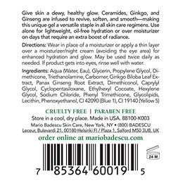 Mario Badescu Suero hidratante a base de hierbas para todo tipo de piel | Suero sin aceite que deja la piel flexible | Formulado con ceramidas y extracto de Gingko | 1 onza líquida