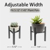 Adjustable Desktop Plant Stand, Metal Plant Shelf Fits 5.1-7.45" Pots