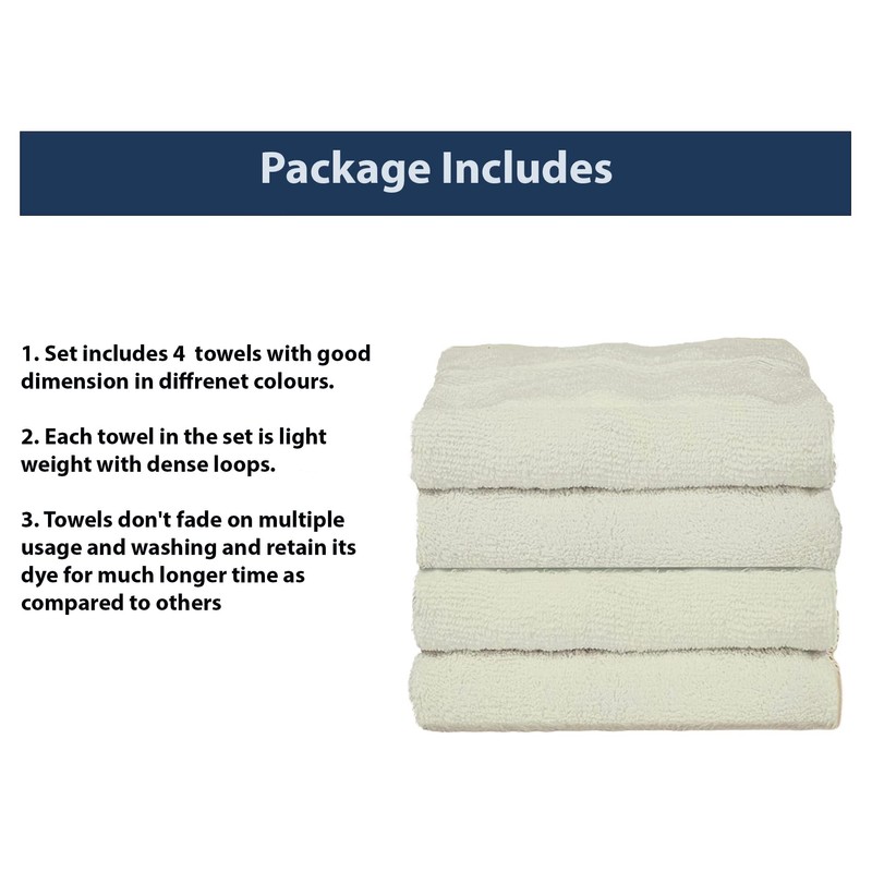 DARWEN STAR Hand Towels - Pack of 4 100% Egyptian