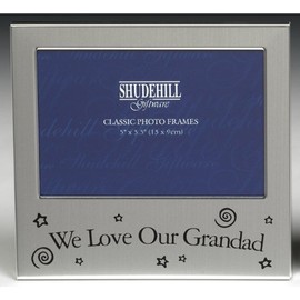 We Love Our Grandad Photo Frame Birthday Christmas Present Silver