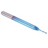 10Pcs 2‑Flute Router Bit Blue Coated Spiral Ball End Mill