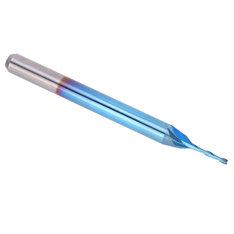 10Pcs 2‑Flute Router Bit Blue Coated Spiral Ball End Mill