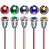 Kiligen 5pcs 12mm 110V-220VAC LED Waterproof Indicator Light Pilot Light