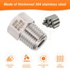 sourcing map 2pcs Stainless Steel Pipe Fitting 1/8" NPT Female
