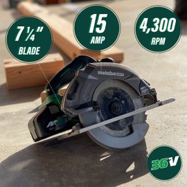 Metabo HPT 36V MultiVolt Cordless Circular Saw | 7-1/4-in | Tool Body Only | C3607DAQ4