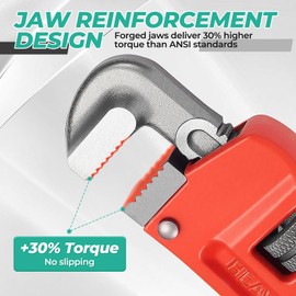 Pronese Heavy Duty 6 Inch Adjustable Pipe Wrench - Mini Straight Plumbing Tool for Tight Spaces & DIY Repairs​