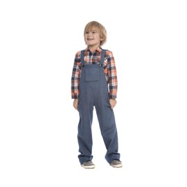 Dress Up America Farmer Costume For Kids - Farmers Overalls And Shirt For Boys And Girls