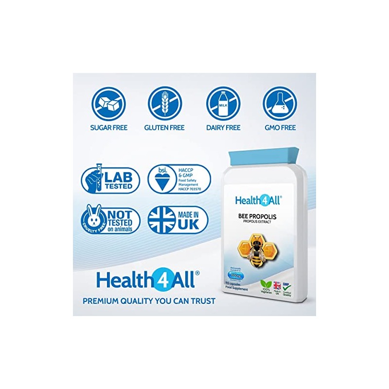 Bee Propolis High Strength 1000mg 90 Capsules (V) Immune System