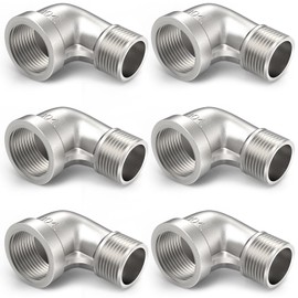 ChillWaves - Accesorio de tubería de acero inoxidable 304, codo de 90 grados NPT macho de 3/4 pulgadas x adaptador de rosca NPT hembra de 3/4 pulgadas