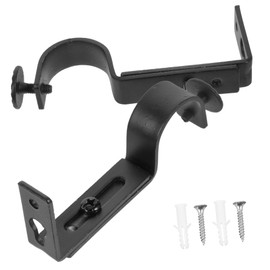 TEHAUX 2pcs Curtain Installation Code Set Curtain Rod Bracket Attachment Bracket for Curtain Rod Mount Curtain Rods Brackets Rods for Curtains Drapery Rods Curtain Bracket Holder Metal