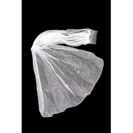 SHATCHI Veil Comb Bride To Be Hen Night Accessory Women's Wedding Bridal Veils Comb with Stars Vail Gifts for Girls White Short