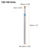 sourcing map 6pcs 120-140 Grits Diamond Grinding Bit 2mm Inverted