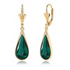 EVEVIC Teardrop Austrian Crystal Leverback Dangle Drop Earrings for Women